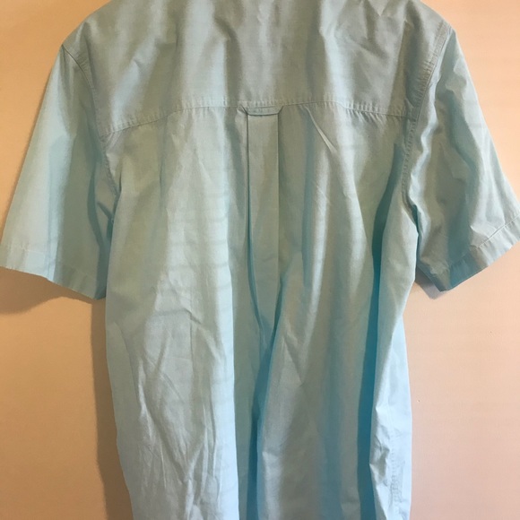 Chaps light blue easy care button up shortsleeve. - Picture 4 of 4